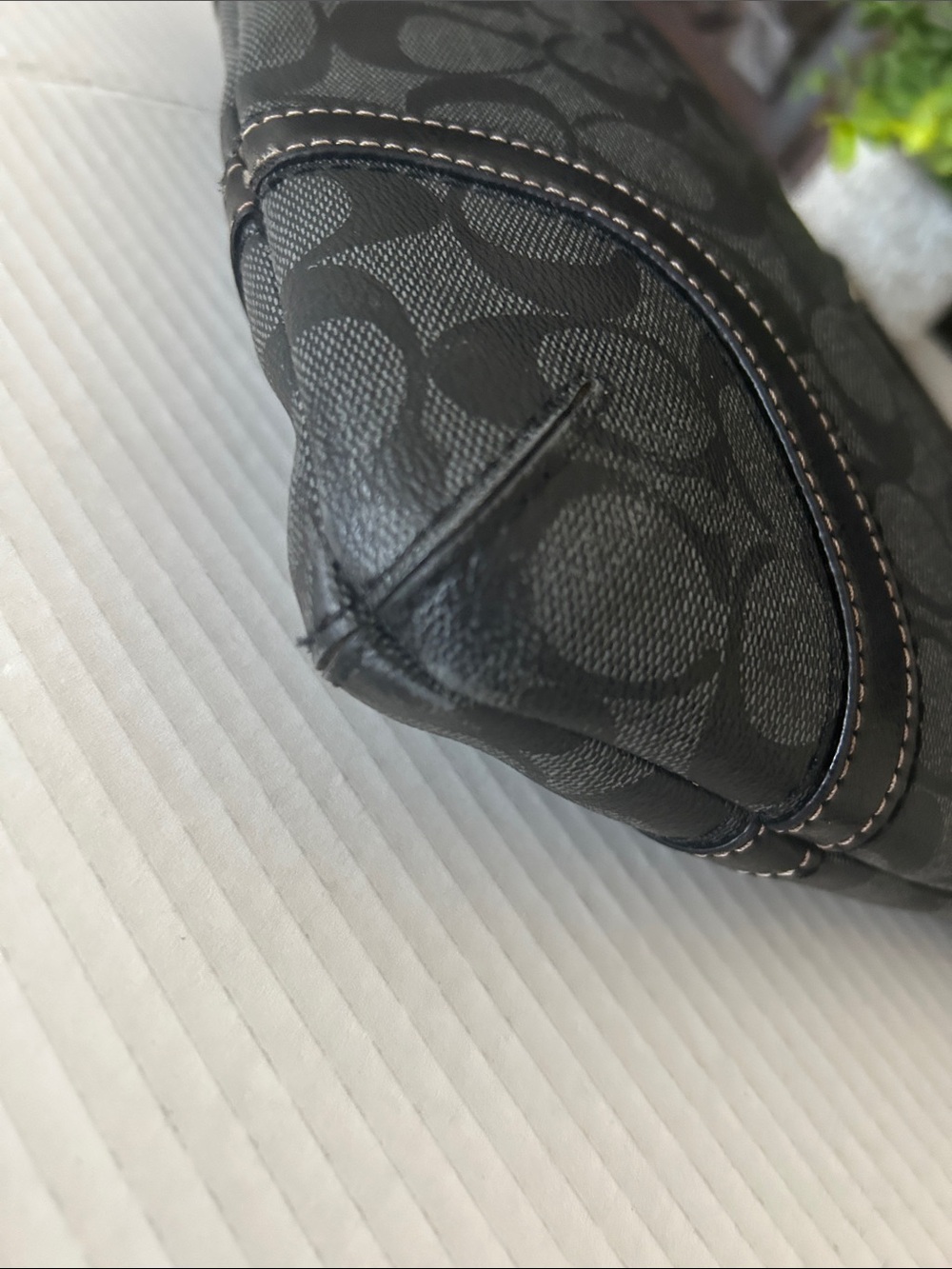 Coach Black/Charcoal Signature Crossbody Bag - Picture 10 of 14